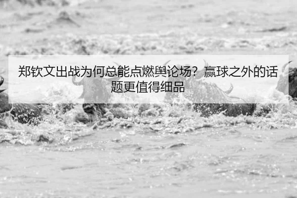 郑钦文出战为何总能点燃舆论场？赢球之外的话题更值得细品